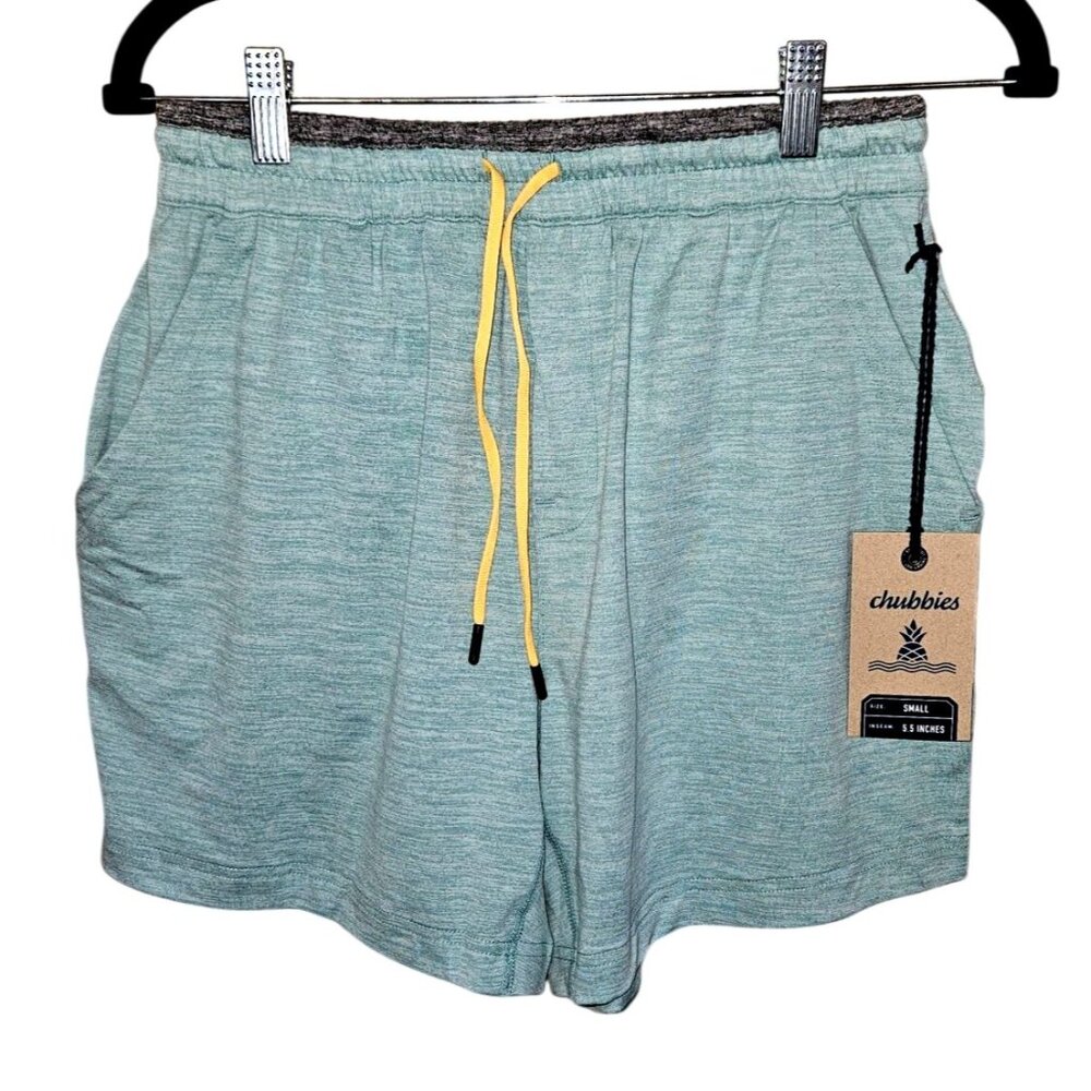 Chubbies‎ Alpine Lakes 5.5 Inseam Green Heather Shorts Mens Small Stretch NWT